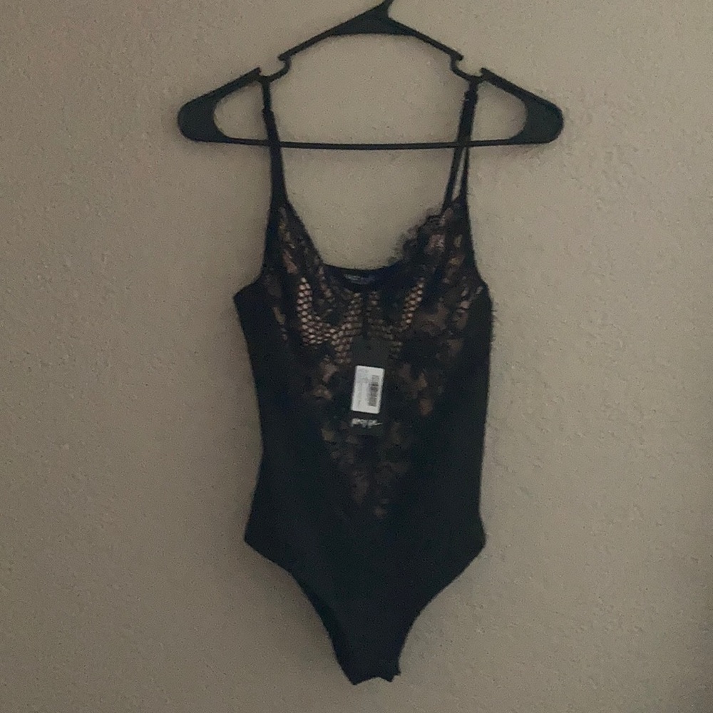 Black and nude bodysuit xl